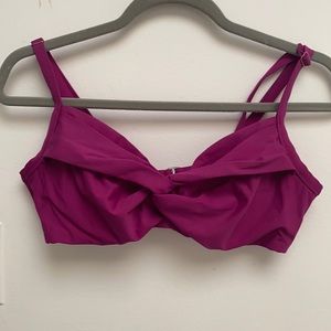 Athleta Purple/Pink Padded Swimsuit Bikini Top Size 36 B/C
